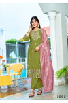 Mahek Vol 2 By Ossm Roman Shimmer Online Kurti With Bottom Dupatta Wholesale
